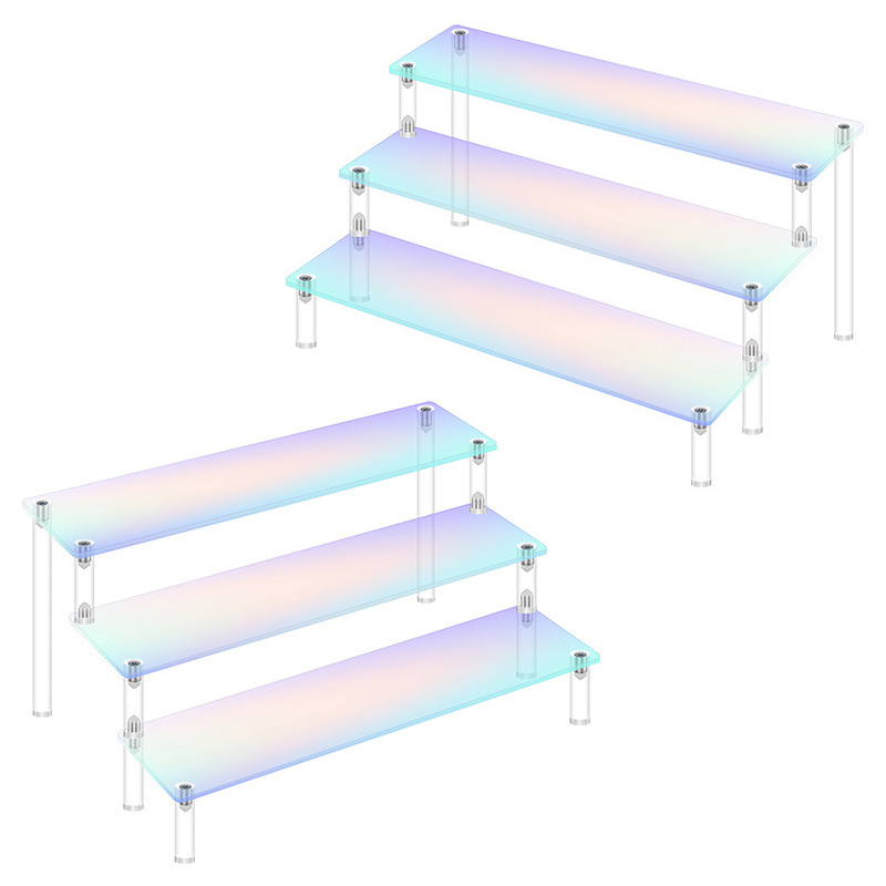 Sustainable Living Eco Friendly - Iridescente Acrílico Display Risers, Stand Prateleira