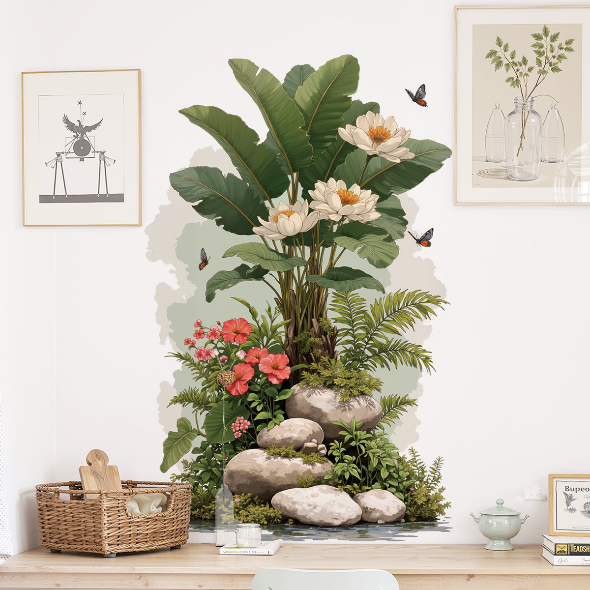 Sustainable Living Eco Friendly - Adesivo de parede de planta verde