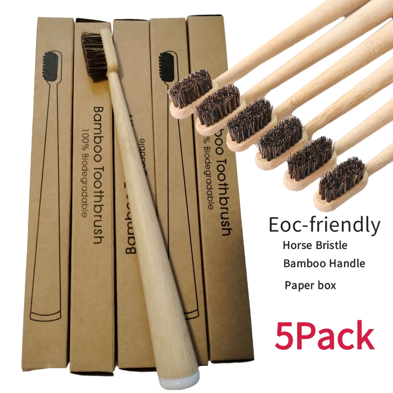 Bamboo Toothbrush Set - Escova de Dente de Bambu com