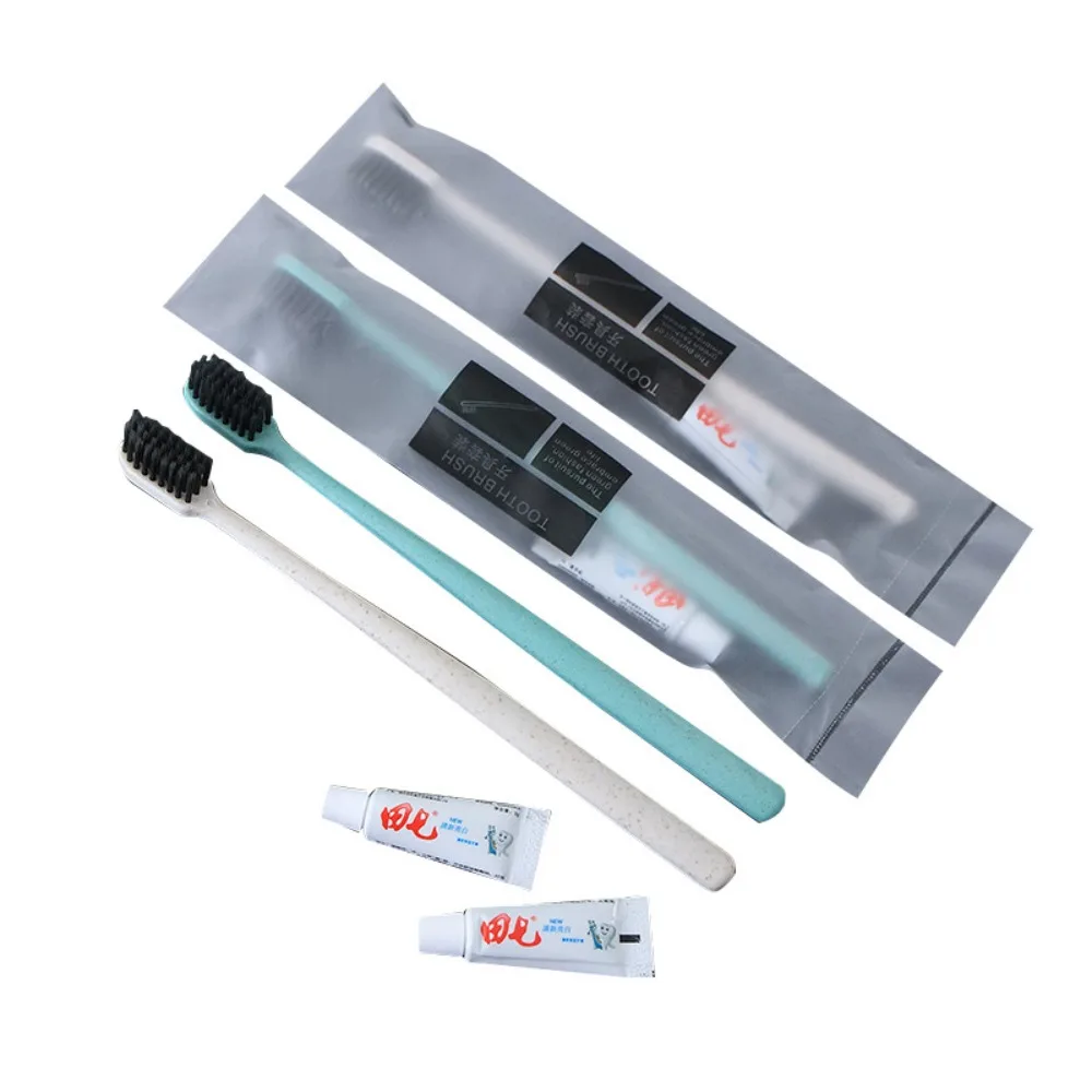 Bamboo Toothbrush Set - 100 pçs prático escova de dentes