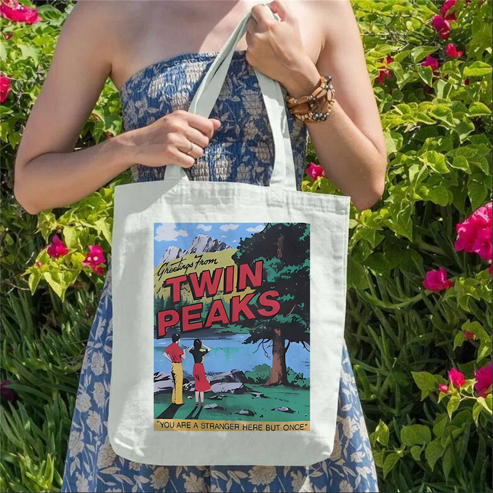 Twin Peaks Canvas Tote Bags Im - Sustainable Living Zero Waste avaliação e preço
