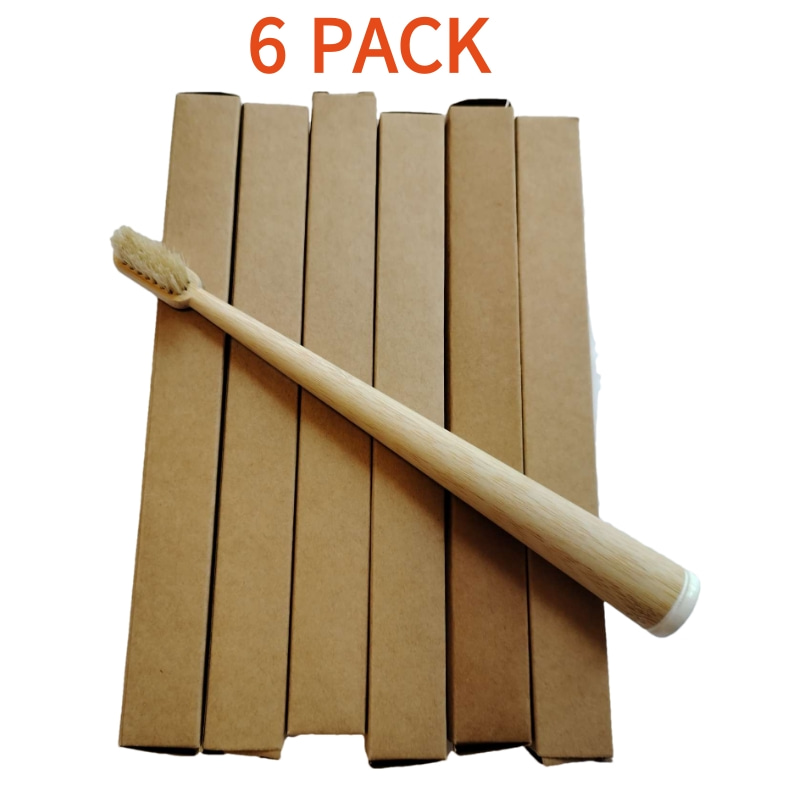 Kit com 6 Escovas de Dente de  - Bamboo Toothbrush Set avaliação e preço