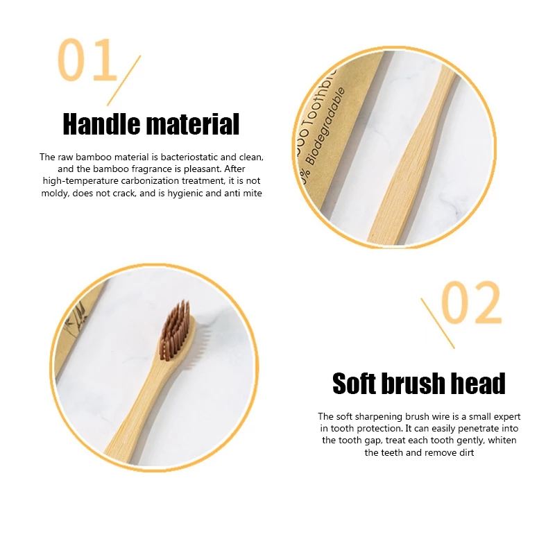 Escovas de dentes de bambu 100 - Bamboo Toothbrush Set avaliação e preço
